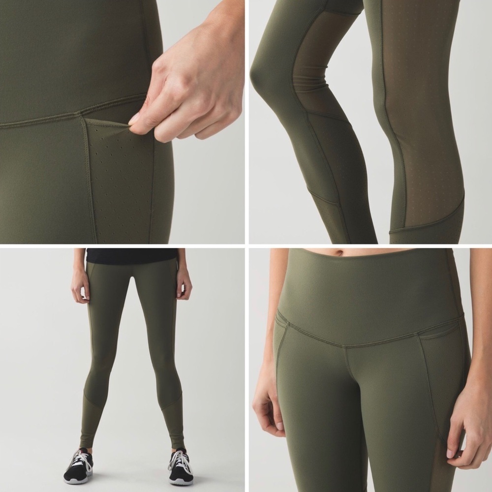 FINAL Lululemon Barre Star Pant Luon Fatigue Green Size 2 - Picture 2 of 6